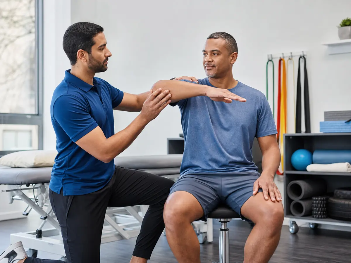 A physical therapy assessment at Meridian Health